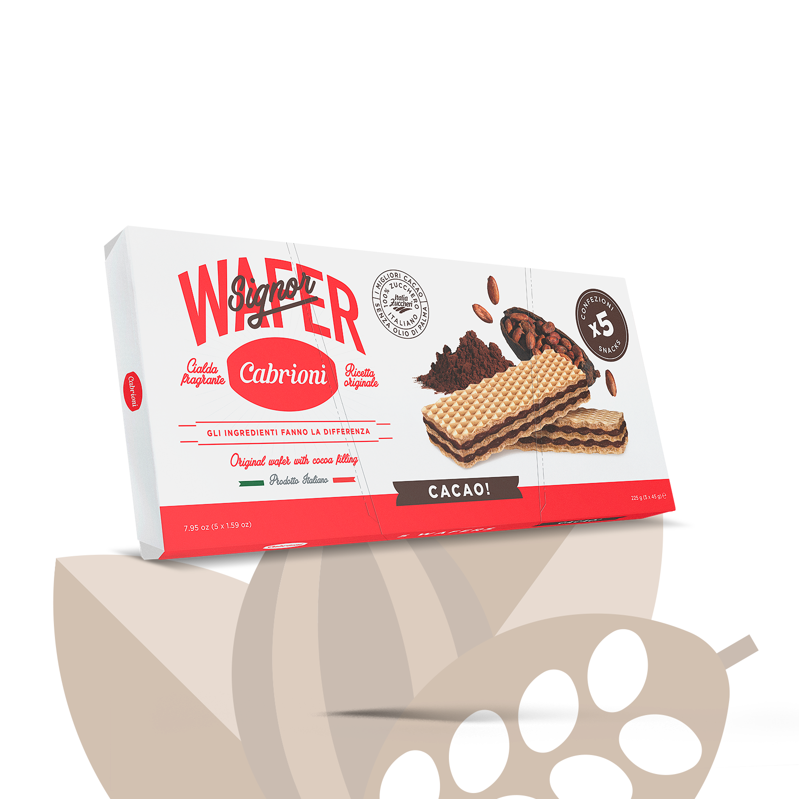Signor Wafer Cacao Multipack - 5 X 45 gr - 225 gr.