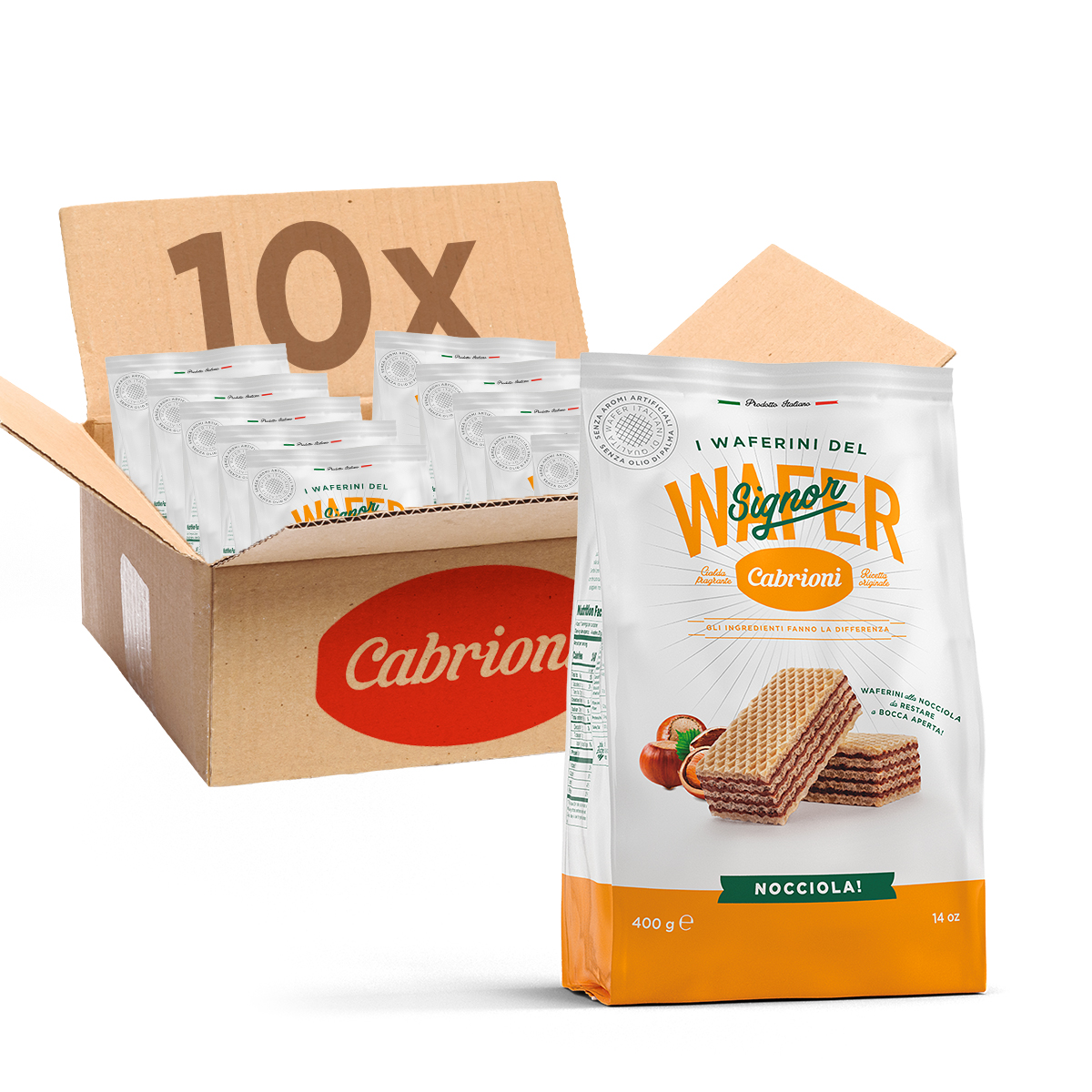 Hazelnut Waferini - Pack of 10