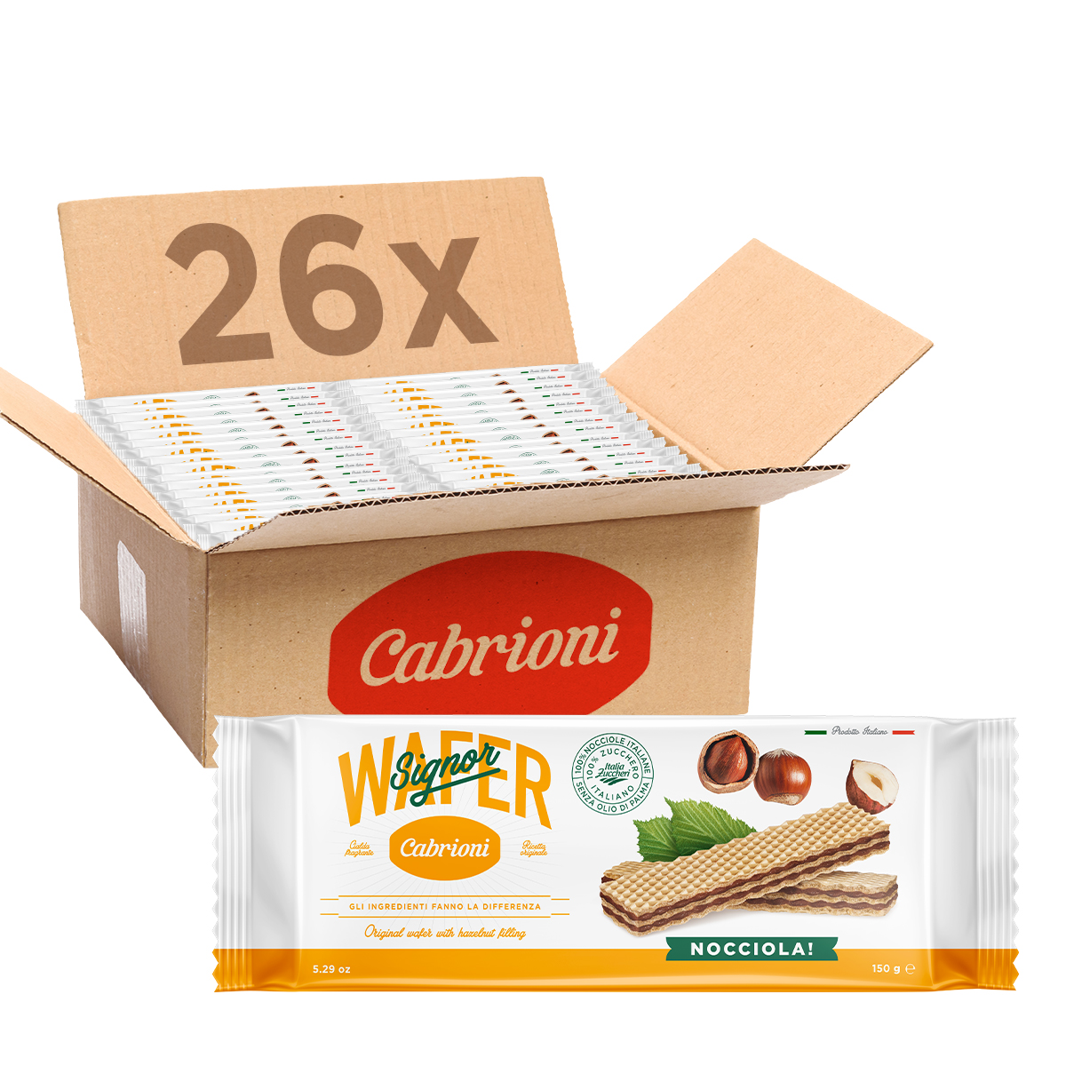 Hazelnut Signor Wafer - Pack of 26