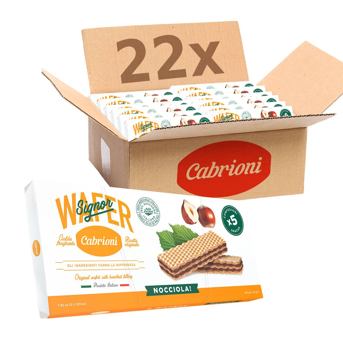 Hazelnut Signor Wafer Multipack - Pack of 22