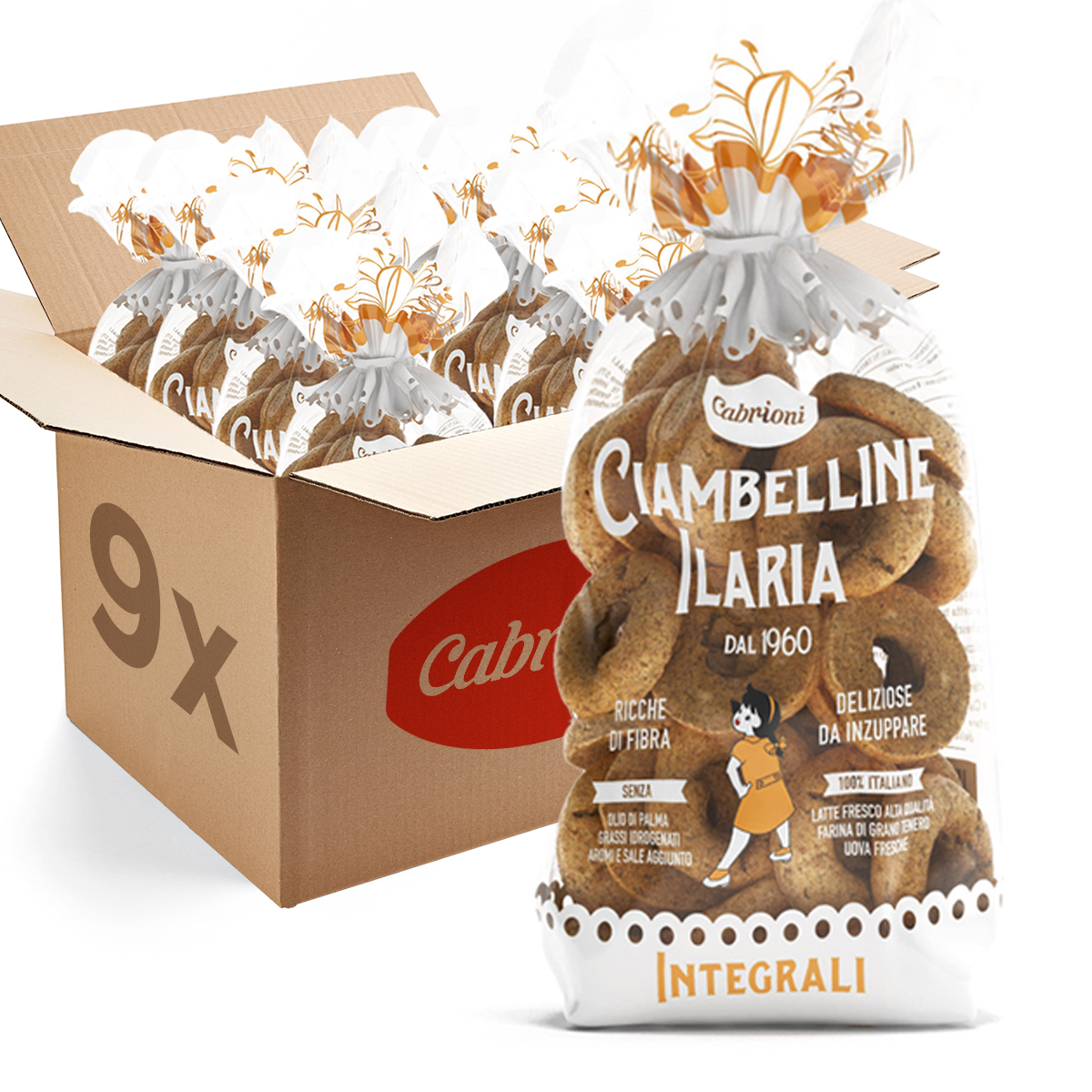 Wholemeal Ciambelline - Pack of 9